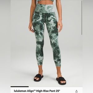 Lululemon Align High-Rise Pant 25”, Size 2, Diamond Dye Starlight Smoked Spruce